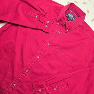 TWENTY X Wrangler Jean Co. Mens Button Down Red Shirt Large Long Sleeve Casual